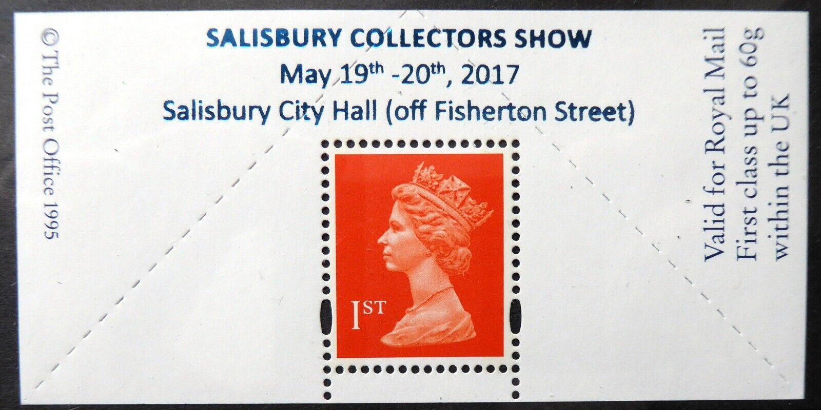 2017 GB - Boots Label - Salisbury Collectors Show May 19-20 MNH